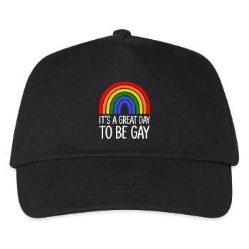 It's a Great Day to Be Gay Rainbow Pride - Kids’ Baseball Cap - black - Front