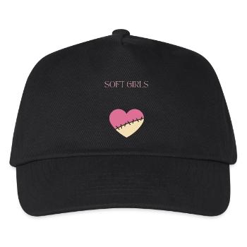 Soft Girls Don’t Beg Shirt – Feminine Baddie - Kids’ Baseball Cap - black - Front