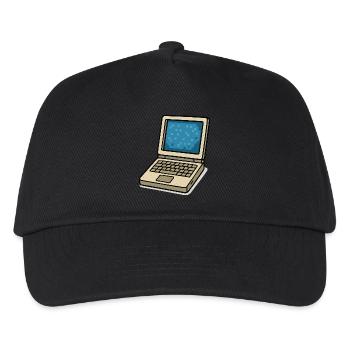 ordinateur portable - Casquette de baseball Enfant - noir - Devant