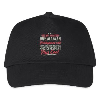I'm a web developer mom, downright cool - Kids’ Baseball Cap - black - Front