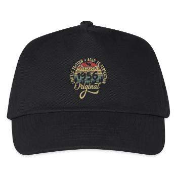 August 1956 Geburtstagsgeschenk August 1956 August - Kinder Basecap - Schwarz - Vorne