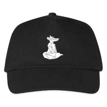 Geometrischer Fuchs - Kinder Basecap - Schwarz - Vorne