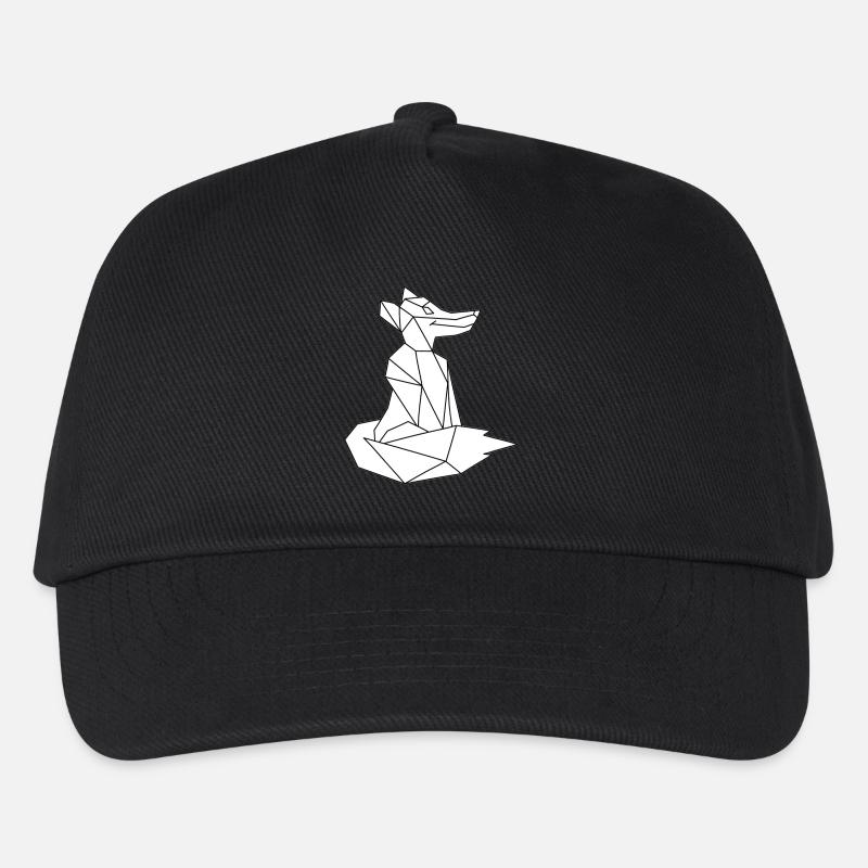 Geometrischer Fuchs - Kinder Basecap - Schwarz
