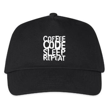 coffee code Programmer - Computer Science Work Logo - Kids’ Baseball Cap - black - Front