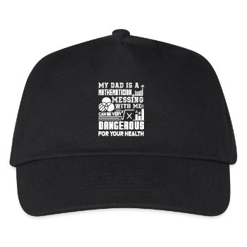 Mathematician My Dad Is A Mathematician - Kids’ Baseball Cap - black - Front