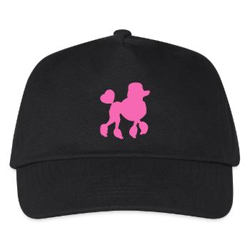 Caniche Chien Amour Amour Animal de compagnie Amour Rose Coeur - Casquette de baseball Enfant - noir - Devant