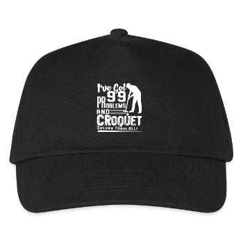 Croqueting Croquet Solves All - Kids’ Baseball Cap - black - Front