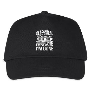Electrical Engineer I Stop When I'm Done - Kids’ Baseball Cap - black - Front