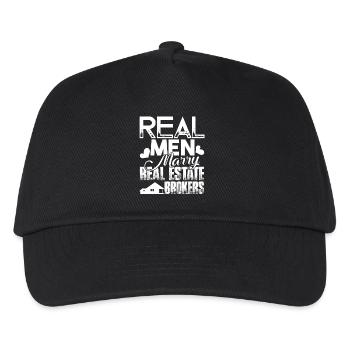 Real Men Marry Real Estate Brokers - Kids’ Baseball Cap - black - Front