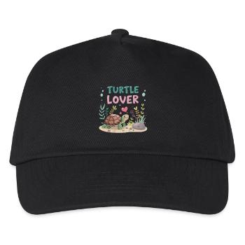 Schildkröten-Liebhaber - Kinder Basecap - Schwarz - Vorne