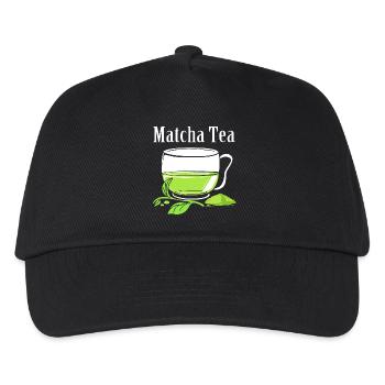 Matcha Tee - Kinder Basecap - Schwarz - Vorne
