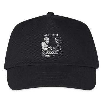 Aristotle and Grim Raper Chess Illustration - Kids’ Baseball Cap - black - Front
