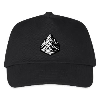 Berg Symbol - Kinder Basecap - Schwarz - Vorne