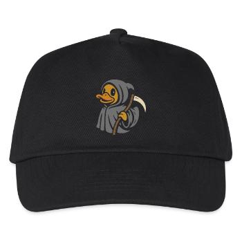 Sensenmann Badeenten Motiv - Kinder Basecap - Schwarz - Vorne