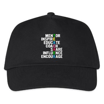 Teacher Acrostichon: Mentor, Inspire,... - Kids’ Baseball Cap - black - Front