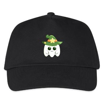 Cute ghost for Halloween dressed as a witch - Kids’ Baseball Cap - black - Front