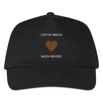 Pause-café bien méritée Pause essentielle quotidienne - Casquette de baseball Enfant - noir - Devant