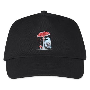 Gruseliger Geist mit blutigem rotem Pilz - Kinder Basecap - Schwarz - Vorne