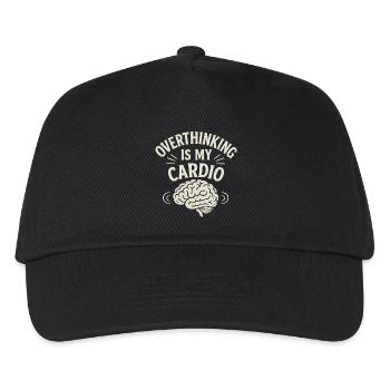 Überdenken ist mein Cardio-lustiger Spruch - Kinder Basecap - Schwarz - Vorne