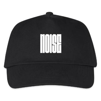 Bold Black and White Noise logo typography - Kids’ Baseball Cap - black - Front