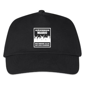 Mario - Kinder Basecap - Schwarz - Vorne