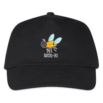 Butter-Fly - Butter Fliege Flachwitz - Kinder Basecap - Schwarz - Vorne
