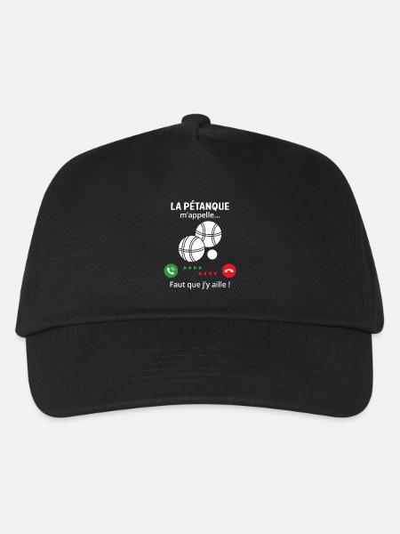 Pétanque nennt mich lustiges Geschenk Bouliste - Kinder Basecap - Schwarz