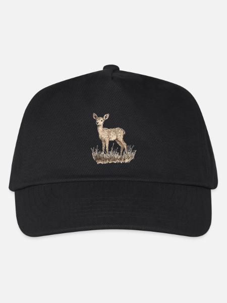 Reh - Kinder Basecap - Schwarz
