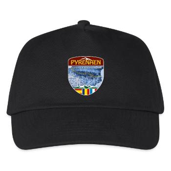 Pyrenäen 2026 | DE | Sticker - Kinder Basecap - Schwarz - Vorne