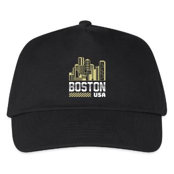 Boston City Pride Tee - Kinder Basecap - Schwarz - Vorne