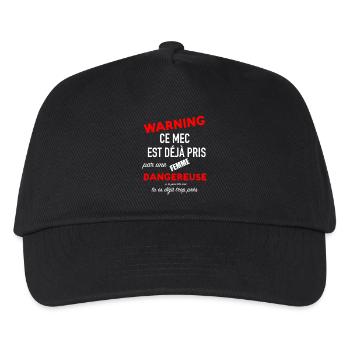 Humor man couple woman jealous valentine's day - Kids’ Baseball Cap - black - Front