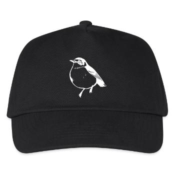 Bird white - Kids’ Baseball Cap - black - Front