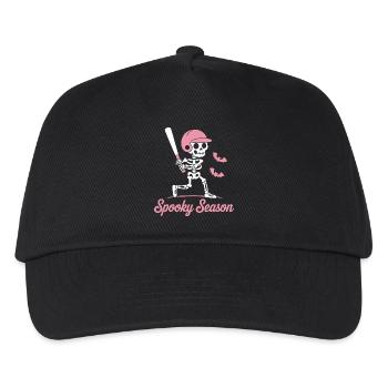 Spooky Skeleton Baseball in Pink - Kids’ Baseball Cap - black - Front