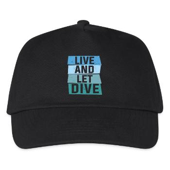 Live and let dive - Kids’ Baseball Cap - black - Front