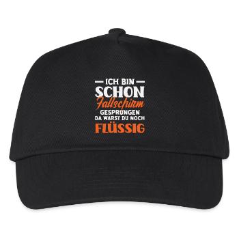 Alter Lustiger Fallschirmspringer Adrenalinjunkie - Kinder Basecap - Schwarz - Vorne