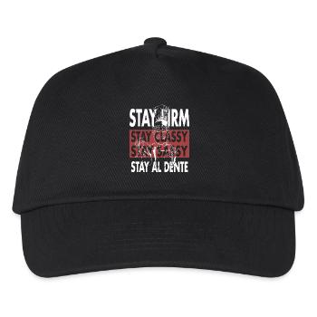 Stay Al Dente- Funny Sassy Chef - Kids’ Baseball Cap - black - Front