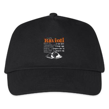 Let's Ravioli- The Recipe - Kids’ Baseball Cap - black - Front