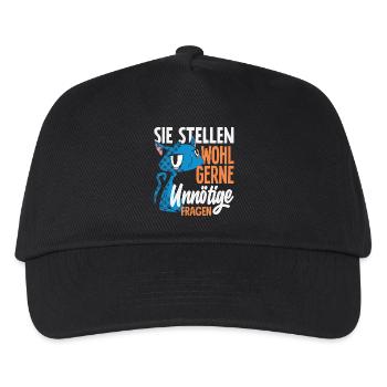 Sie stellen wohl gerne unnötige Fragen - Kinder Basecap - Schwarz - Vorne