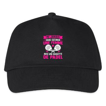 A woman with a tennis racket - Kids’ Baseball Cap - black - Front