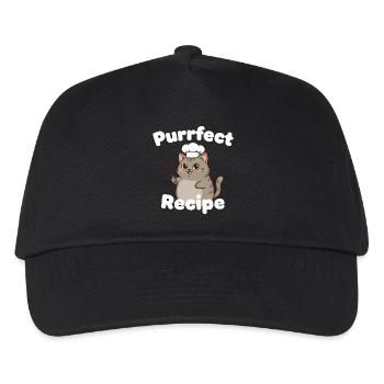 Purfect Recipe Cat Cooking Design - Kids’ Baseball Cap - black - Front