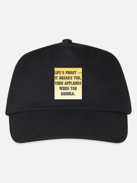 Resilience Anthem: Break and Rebuild - Kids’ Baseball Cap - black