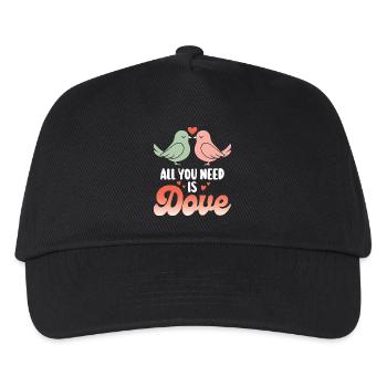 Wortspiel Vogeltaube Humor - Kinder Basecap - Schwarz - Vorne