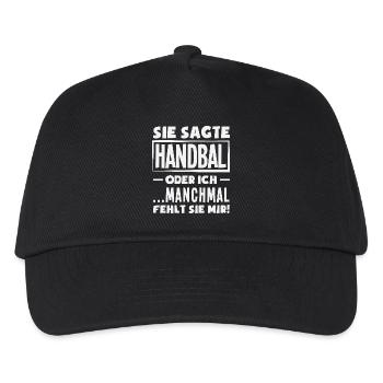 Le handball ou moi – parfois, il manque - Casquette de baseball Enfant - noir - Devant