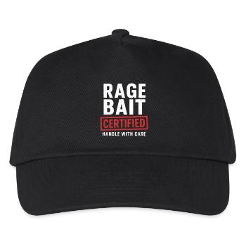 Rage Bait Poignée certifiée avec soin, drôle - Casquette de baseball Enfant - noir - Devant