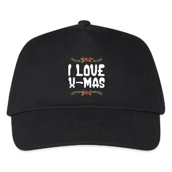 Ich Liebe Xmas Weihnachten - Kinder Basecap - Schwarz - Vorne