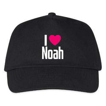 J’aime Noah Cœur Rose J’aime Noah - Casquette de baseball Enfant - noir - Devant