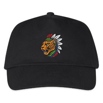 Tribal Tiger – Kraftvolles Ethno Design - Kinder Basecap - Schwarz - Vorne