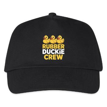 Rubber Duck Crew Typo Shirt - Kids’ Baseball Cap - black - Front