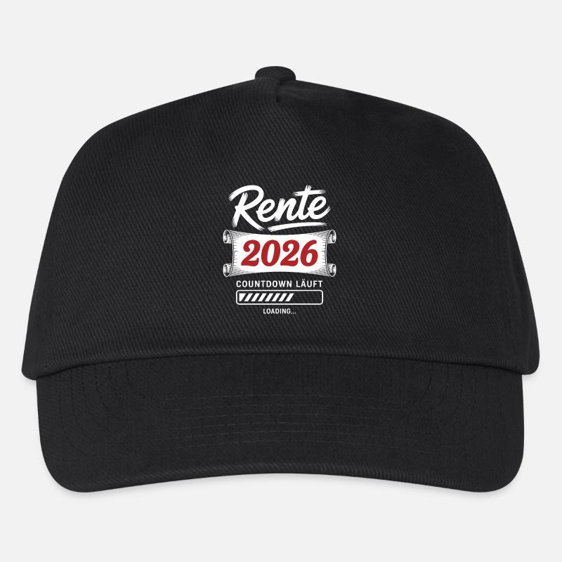 Rente 2026 Countdown Läuft - Kinder Basecap - Schwarz