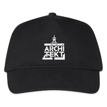 Architektur Entwurf Raster Symbolik - Kinder Basecap - Schwarz - Vorne